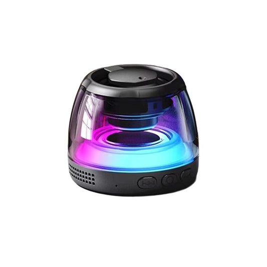 Joytutus Magnetic Bluetooth Speaker – Portable Wireless Outdoor Sound System with RGB Lights, TF Card Slot, 360° Audio, Dustproof, Compact Design – Black Metal