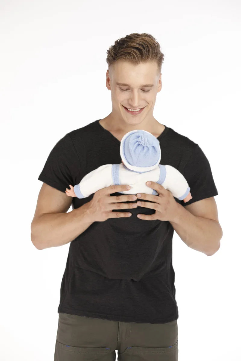 Baby Carrier T-Shirt with Kangaroo Pocket | Unisex Feeding & Pregnancy Shirt for Moms & Dads | Soft Cotton Summer Babywearing Tee