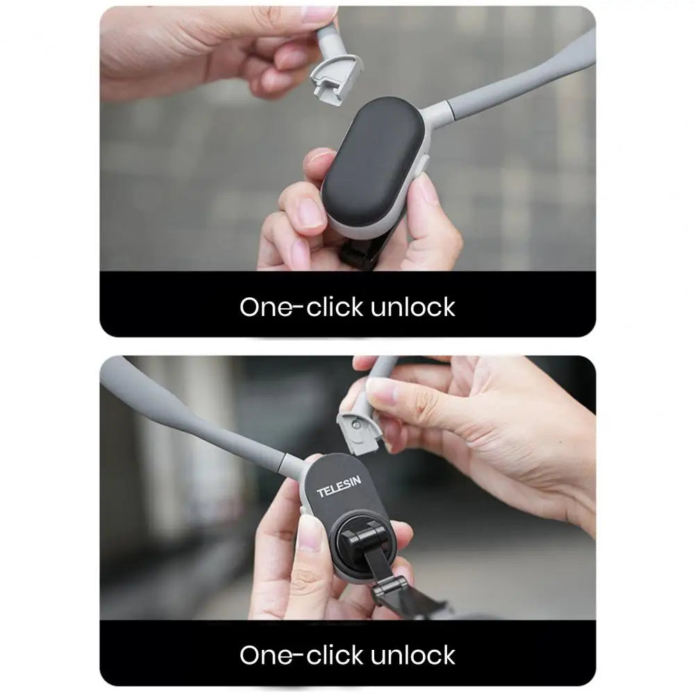 Portable Neck Phone Holder | Hands-Free Magnetic Neck Mount for iPhone & Android | Selfie, Video, Vlog, and Quick-Access Necklace Lanyard