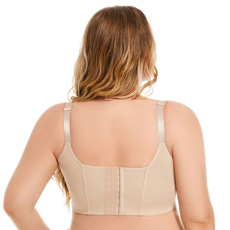Women’s Full Coverage Push-Up Bra | Underwire Deep Cup T-Shirt Bra, Sculpting Shapewear, Back Smoothing & Uplift Brassiere