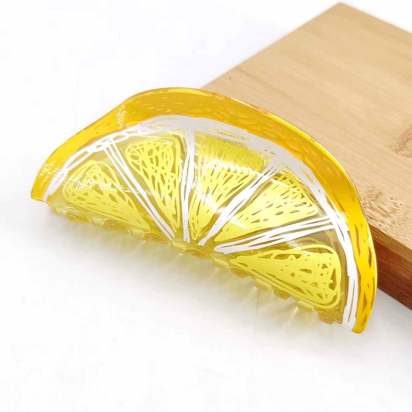 Acrylic Fruit Shark Hair Claw Clip | Cute Summer & Spring Korean Design | Creative Stylish Hair Accessory for Women & Salon Use