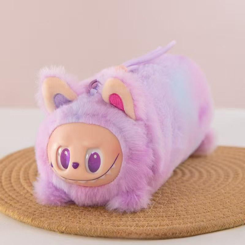 Tie-Dye Vinyl Cosmetic Bag | Trendy Pencil Case & Makeup Storage Pouch with Pendant | Cute Gift for Friends & Travel Essentials