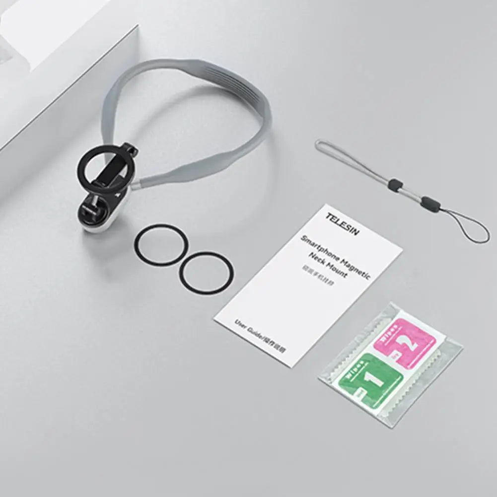 Portable Neck Phone Holder | Hands-Free Magnetic Neck Mount for iPhone & Android | Selfie, Video, Vlog, and Quick-Access Necklace Lanyard