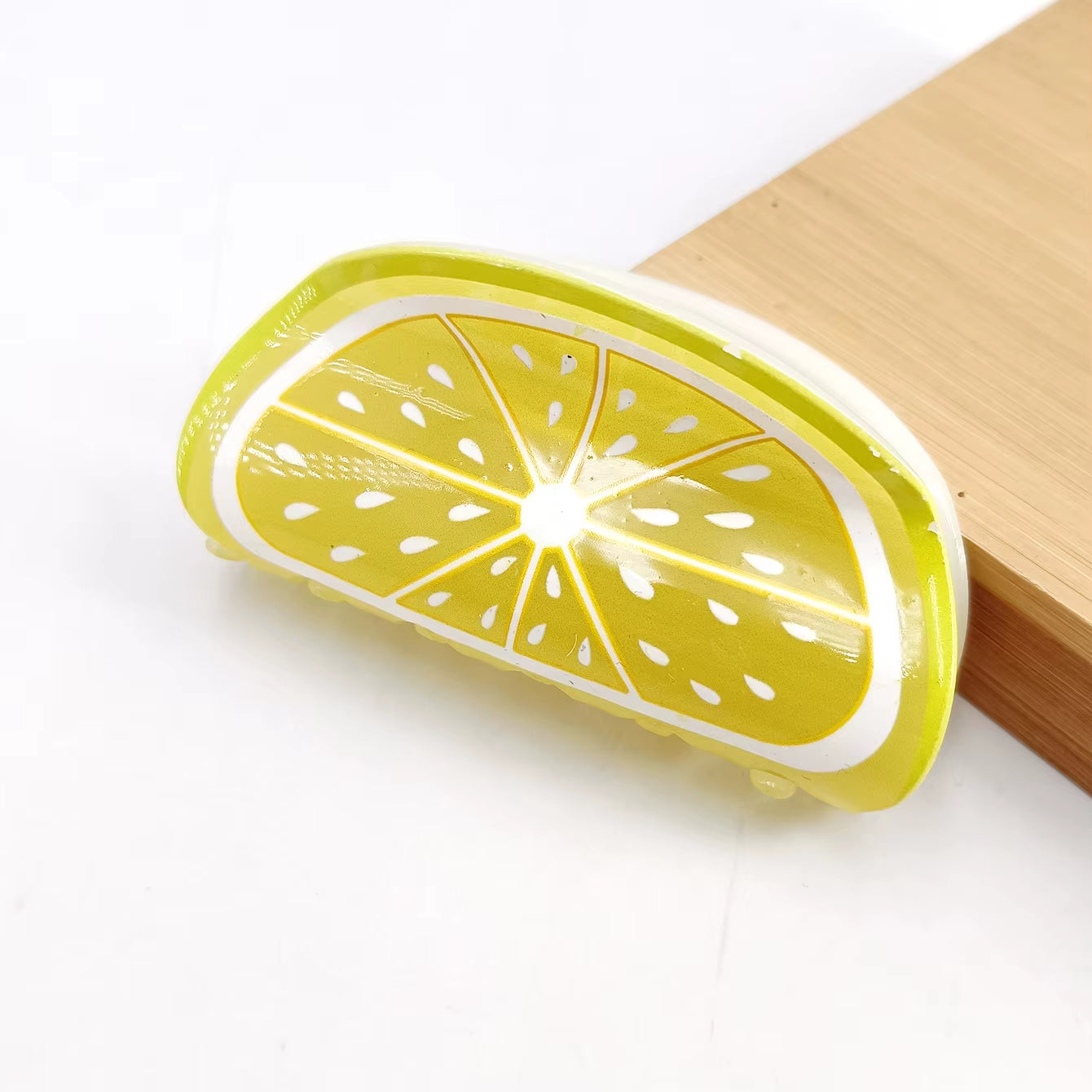 Acrylic Fruit Shark Hair Claw Clip | Cute Summer & Spring Korean Design | Creative Stylish Hair Accessory for Women & Salon Use