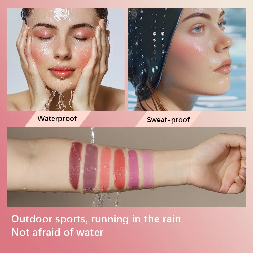 3-in-1 Cheek & Lip Tinted Blush Stick | Waterproof Cream Rouge, Silky Matte Contour & Smooth Moisturizing Makeup