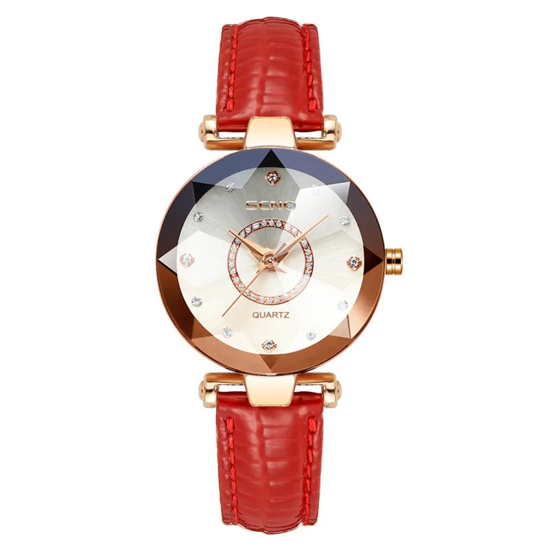 Luxury Quartz Watches for Women 2023 | Ocean Heart Starry Sky Diamond Dial | Stainless Steel Waterproof Fashion Wristwatch