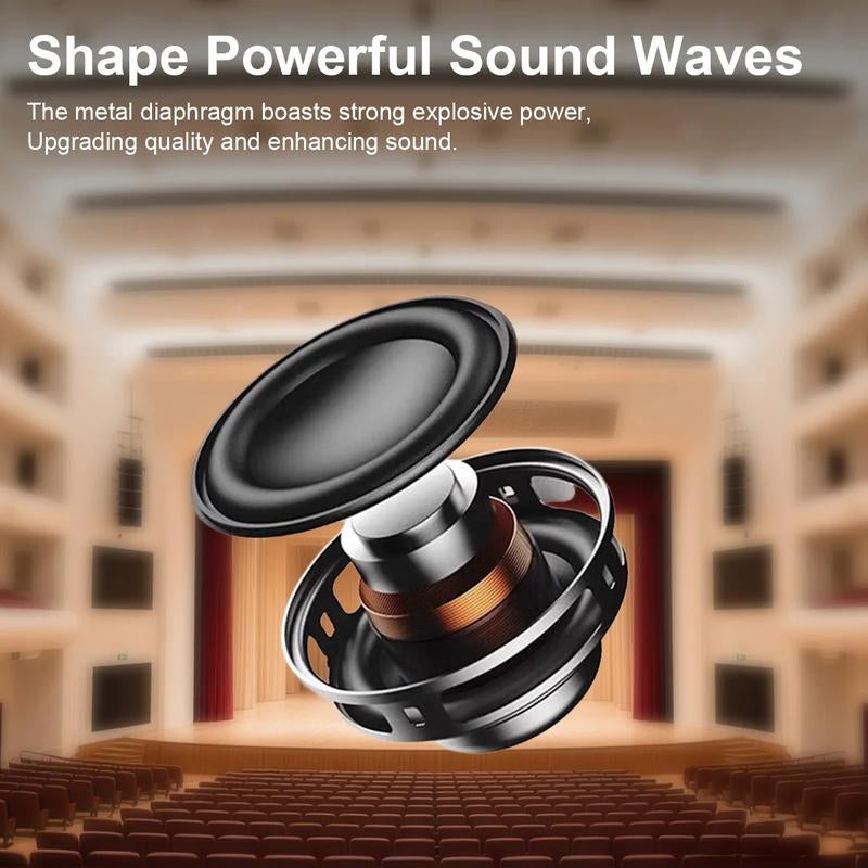 Joytutus Magnetic Bluetooth Speaker – Portable Wireless Outdoor Sound System with RGB Lights, TF Card Slot, 360° Audio, Dustproof, Compact Design – Black Metal