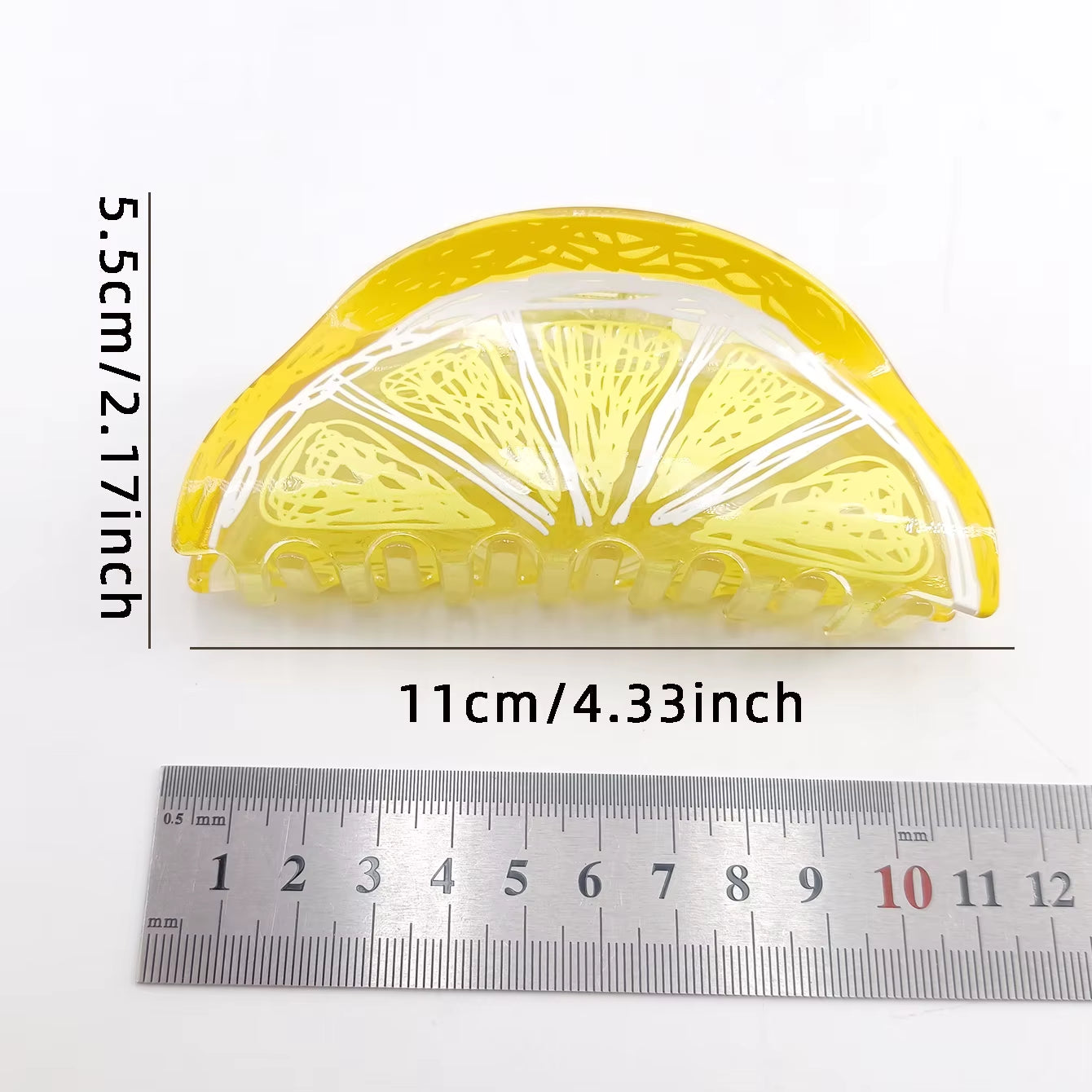 Acrylic Fruit Shark Hair Claw Clip | Cute Summer & Spring Korean Design | Creative Stylish Hair Accessory for Women & Salon Use