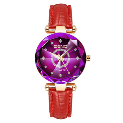 Luxury Quartz Watches for Women 2023 | Ocean Heart Starry Sky Diamond Dial | Stainless Steel Waterproof Fashion Wristwatch