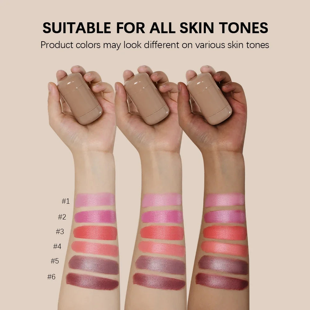 3-in-1 Cheek & Lip Tinted Blush Stick | Waterproof Cream Rouge, Silky Matte Contour & Smooth Moisturizing Makeup